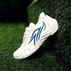 Jaf Spot Running Sneakers- white with blue lines