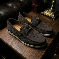 Monogram Suede Loafers