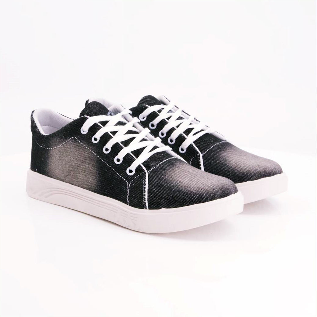 Jaf Spot Classic Lace-up Solid Sneakers-BLK
